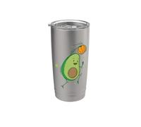 Avocado giocando a basket Bicchiere termico in acciaio inox doppia parete