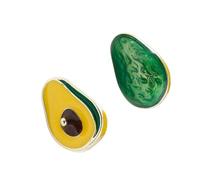 Avocado Orecchini Verde a Bottone in Argento per Donne Ragazze | Stile Creativo e Chic, Forma Frutto, per Laurea e Anniversario, Colore Verde
