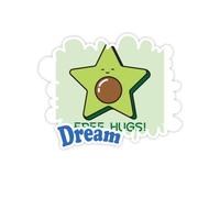 Avocado Pentagram Core Adesivi Citazione Sogno Decalcomanie in Vinile