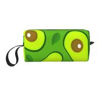 Avocado Su Cibi E Bevande Verdi, Borsa per il trucco Borsa per cosmetici Borsa da toilette da viaggio portatile Borsa per trucco Organizer