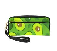 Avocado Su Cibi E Bevande Verdi, Borsa per il trucco Borsa per cosmetici Borsa da viaggio portatile da toilette Astuccio in pelle per donne e ragazze
