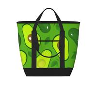 Avocado su cibi e bevande verdi,Borsa porta pranzo grande capacità isolata per donne e uomini, lavoro, picnic, viaggi