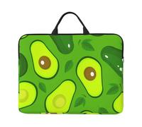 Avocado su cibi e bevande verdi, Custodia per laptop da 14 pollici, borsa per notebook, custodia per laptop, valigetta con maniglia
