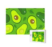 Avocado su cibi e bevande verdi,Puzzle in legno da 300 pezzi per famiglie, per adulti e adolescenti, decorazioni per la casa