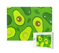 Avocado su cibi e bevande verdi,Puzzle in legno da 500 pezzi, gioco di famiglia, puzzle per adulti e adolescenti, decorazioni per la casa