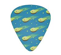 Avocado to the Moon Confezione da 12 plettri per chitarra, include calibri sottili, medi e pesanti 3 misure per plettri elettrici per chitarra acustica