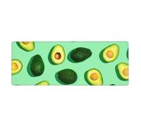 Avocado verde fresco per il fitness e l'esercizio fisico,Tappetino per mouse grande, da scrivania, per tastiera e computer, con base in gomma antiscivolo, 30 x 80 cm