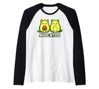 Avocatos - Simpatico Gioco di Parole a Forma di Avocado, Design Artistico Maglia con Maniche Raglan