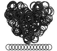AvoDovA 200 Pezzi 2mm Elastici per capelli elastiche, Elastici per Capelli Corda di Ponytail, Elasticizzato Elastico Fasce per Capelli, Mini Capelli Bande per capelli sottili medi, Nero