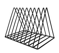 AvoDovA Portariviste Scrivania, 9 Slot Portariviste Metallo Design, Porta Giornali Magazine, Portadocumenti da Scrivania Verticale, Organizer per Libri per Casa e Ufficio, Nero