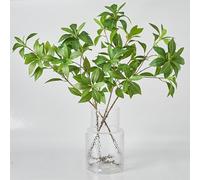 Avoeco Real Touch - Ramo artificiale di foglie di Japonica, steli vegetali artificiali per casa, ufficio, matrimoni, riempitivi per vasi e decorazioni per negozi (10,2 cm, 73 cm di altezza)