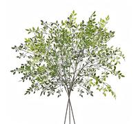 Avoik Piante Artificiali 3pcs Steli di Verde Finto, Ramoscelli Foglie Rami Artificiale di Ficus Steli di Piante Finte in Plastica Verde per Vaso Decorazione Domestica Giardino, 110 cm