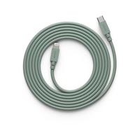 Avolt Cable 1 Cavo USB a Lightning - 2m Certificato MFi 60W Ricarica Rapida per iPhone, iPad - Silicone durevole e flessibile - Cavo di ricarica Lightning Design Scandinavo (USB-C, Verde)