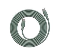 Avolt Cable 1 Cavo USB C a USB C - 2m Certificato MFi 60W Ricarica Rapida per Laptop Tablet, Smartphone - Silicone durevole e flessibile - Cavo di ricarica USB C dal design scandinavo (Verde)