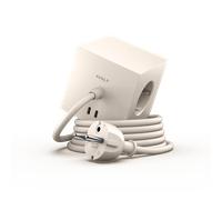 Avolt Multipresa Cube USB C - Le Prime Prese Di Design al Mondo - 3 Prese e 2 Porte USB - Piede Magnetico Che Aderisce Quasi Ovunque (Sabbia, 1.8m)