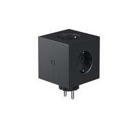 Avolt Square 2 Multipresa Cubo da Muro, 3 Prese Schuko, 2 USB-C 30W | Multipresa da muro nera senza cavo. Presa multipla cubo di design, ricarica USB-C 30W, salvaspazio per casa e ufficio
