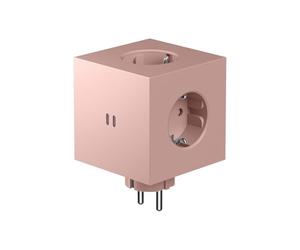 Avolt Square 2 Multipresa Quadrata, 3 Prese Schuko, 2 USB-C 30W | Multipresa quadrata rosa senza cavo. Presa multipla design da muro, ricarica USB-C 30W salvaspazio per casa e ufficio
