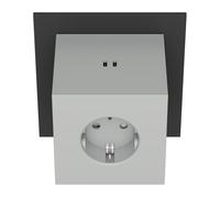 Avolt Square 2 Multipresa USB-C - Presa Multipla Design Scandinavo con 3 Prese e 2 Porte USB-C (30W) - Cubo Elettrico Elegante per Ufficio e Casa - Ciabatta Moderna da Parete (Gotland Grigio)