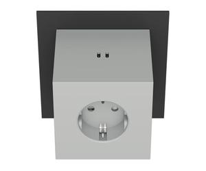 Avolt Square 2 Multipresa USB-C - Presa Multipla Design Scandinavo con 3 Prese e 2 Porte USB-C (30W) - Cubo Elettrico Elegante per Ufficio e Casa - Ciabatta Moderna da Parete (Gotland Grigio)