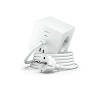 Avolt Ciabatta elettrica a forma di cubo USB C - Le prime prese di design al mondo, 3 prese e 2 porte USB, base magnetica adesiva Fast Uberall (bianco, 1,8 m)