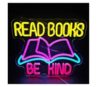 Avoltre Lampada da lettura al neon Leggi libro, sii gentile per studio, biblioteca, sala, cameretta dei bambini, dimmerabile neon(42X32cm)