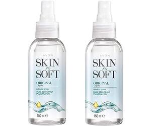 Avon Skin So Soft Original - Olio secco per corpo con jojoba, 150 ml, 2 pezzi