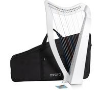 Avora Arpa Celtica 19 Corde Bianca, 19 corde in nylon, Estensione: 2 | Accordatura: Do maggiore (diatonica), 5 ottave (fa - do³), Colonna e manico in faggio, Tavola armonica in acero, 5 x 74 x 42