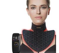 Avorla Maschera in silicone a LED, per terapia della luce della pelle, trattamento con luce a infrarossi, maschera fotonica, portatile, per la casa e i viaggi (collo)