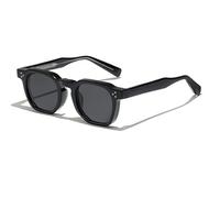 AVQXUY Occhiali da sole retrò punk da uomo, con montatura piccola, quadrati, design personalizzato, da donna, per viaggi, feste e affari, C01 nero, come mostrato nell'immagine