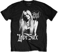 Avril Lavigne Maglietta Love Sux Unisex Black S