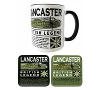 Avro Lancaster Raf Rcaf WW11 Quattro Motore Pesante Bomber Aereo Mug Coaster Set