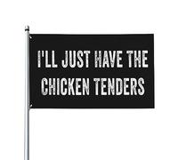 Avrò solo le strisce di pollo, bandiera 3x5 per la casa, decorativa, da giardino, per esterni, striscioni, insegne