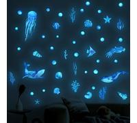AVRUYPI Adesivi Luminose con motivi di animali marini, Adesive Soffitto Stelline Luminose, Adesive Soffitto Adesivi Murali Bambini, Parete Fluorescenti Decorazione per Soggiorno Cameretta Bambino