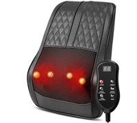 AVSAMOQ Massaggiatore per la schiena per dolori alla schiena e ai tessuti profondi, massaggiatore Shiatsu per collo e schiena con calore, cuscino massaggiante impastante 3D per spalle, gambe, regali