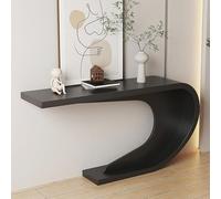 AVSMGP Console industriale - Tavolino stretto per ingresso con piano rettangolare tavolo d'ingresso moderno per soggiorno, corridoio, ingresso e dietro, nero, 120 CM/47