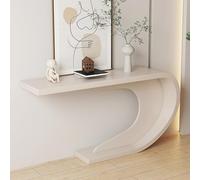 AVSMGP Consolle Industriale - Tavolino stretto per ingresso con piano rettangolare tavolo d'ingresso moderno per soggiorno, corridoio, ingresso e dietro, bianco, 100 cm / 39