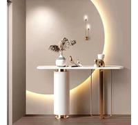 AVSMGP Consolle moderne per il corridoio, leggero e lussuoso tavolino da caffè in marmo con stile nordico, sottile e lungo, per ingresso e soggiorno, 120 × 35 × 85 cm/47 × 13,7 × 33,4"