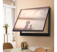 AVSMGP Copri Contatore Elettrico Interno, Quadro Copri Cassaforte- Copertura per Scatole degli Interruttori A Parete per Soggiorno, Casa, Ufficio, Senza Fori,B,17.8″×13.8″/45×35CM