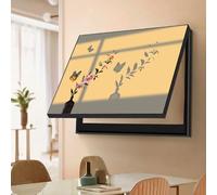 AVSMGP Copri Contatore Elettrico Interno, Quadro Copri Cassaforte- Copertura per Scatole degli Interruttori A Parete per Soggiorno, Casa, Ufficio, Senza Fori,C,15.8″×11.8″/40×30CM