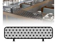 AVSMGP Divisorio da Banco, Pareti Divisorie per La Privacy Modern Metals - Pannelli per La Privacy per Scrivania - Divisorio Basso per Ufficio, Scuola, Biblioteca, Ristorante, Hotel,Nero,140CM/55INCH