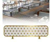 AVSMGP Divisorio Da Banco, Separazioni Di Privacy Modern Metals - Pannelli Di Privacy per Ufficio - Recinzione Bassa per Ufficio, Scuole, Biblioteche,Oro,80CM/31.5INCH