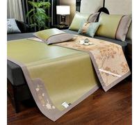 AVSMGP G,90 * 195cm, Tappetino Da Letto in Bambù Con 1 O 2 Federe, Tappetino Rinfrescante Per Letto Queen Size - Per Dormitori Scolastici E Famiglie