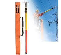 AVSMGP Gancio Soccorso Telescopico Isolato Ad Alta Tensione, Gancio Sicurezza Elettrica per Il Soccorso- Asta in Fibra Vetro- per Interventi Soccorso in Caso Emergenza Elettrica,7M/23FT