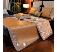 AVSMGP H,180 * 200cm, Tappetino Da Letto in Bambù Con 1 O 2 Federe, Tappetino Rinfrescante Per Letto Queen Size - Per Dormitori Scolastici E Famiglie