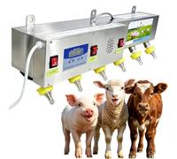 AVSMGP Macchina per L'Allattamento Agnelli E Suinetti, Alimentatore A 6 Tettarelle A Temperatura Costante con Simulazione Sonora - Alimentatore per Suinetti per Fattorie E Allevamenti