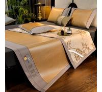 AVSMGP Q,120 * 200cm, Tappetino Da Letto in Bambù Con 1 O 2 Federe, Tappetino Rinfrescante Per Letto Queen Size - Per Dormitori Scolastici E Famiglie