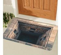 AVSMGP Tappeti con Illusione Ottica 3D, Tappeto in Fango Diatomeico Ad Asciugatura Rapida - per Ufficio, Soggiorno, Pavimento, Interno, Esterno, Ingresso,P,50 * 80CM/19.7 * 31.5IN