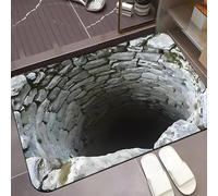 AVSMGP Tappeti con Illusione Ottica 3D, Tappeto in Fango Diatomeico Ad Asciugatura Rapida - per Ufficio, Soggiorno, Pavimento, Interno, Esterno, Ingresso,K,30 * 40CM/11.81 * 15.7INCH