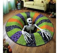 AVSMGP Tappeti Di Halloween 3D Con Molteplici Fantasie A Forma Di Ragnatela, Zucca E Fantasma, Zerbino Effetto Illusione Per Soggiorno, Decorazioni Per Feste E Regali,O,80CM/2' 7.50"