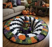 AVSMGP Tappeti Di Halloween 3D Con Molteplici Fantasie A Forma Di Ragnatela, Zucca E Fantasma, Zerbino Effetto Illusione Per Soggiorno, Decorazioni Per Feste E Regali,Y,80CM/2' 7.50"